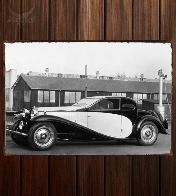 Металлическая табличка Bugatti Type 50 Coupe Profilee